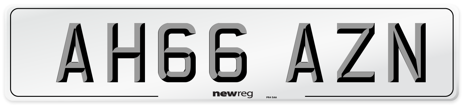 AH66 AZN Number Plate from New Reg